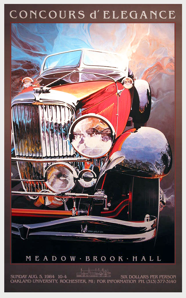 Dramatic front view of Duesenberg