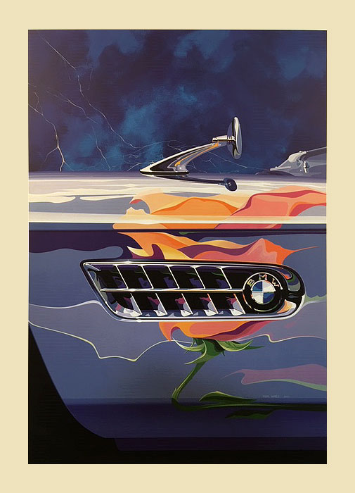Detail on side of BMW 507